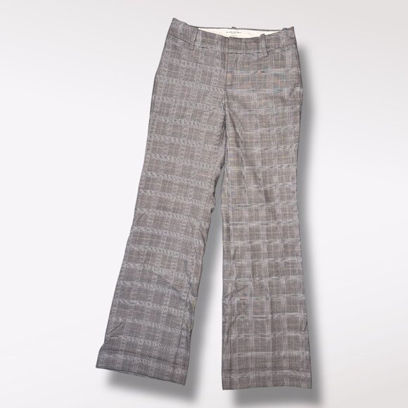 Banana Republic Ryan Fit Plaid Wool Blend Trousers Gray Size 0 - Picture 1 of 10